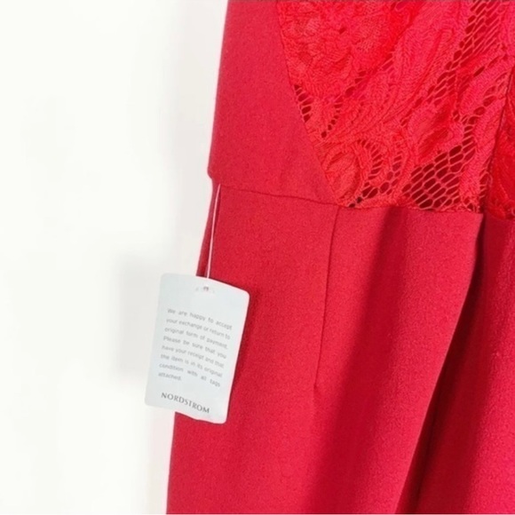 Velvet Torch Red Lace Bodycon Midi Dress, Women’s Size Small. - Picture 8 of 13